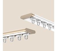 Silent Curtain Track System - Divisorio per tende ultra sottile, regolabile, in metallo, per separare lo spazio senza rumore, facile da tagliare, ideale per uso domestico e ufficio