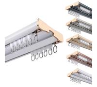 Silent Double Track ain Rod System 280cm Soffitto Montato Alluminio Guida di Scorrimento per Casa & Doccia Adjuble 160420cm Ele Bianco h Liscio
