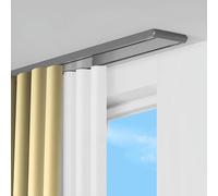 Silent DoubleCurtain Rail SystemHeavy Duty 1,8 m montaggio a soffitto per tende a 2 strati divisori soggiorno e camera da letto colore grigio funzionamento regolare