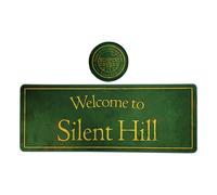 Silent Hill XL - Set tappetino da scrivania e sottobicchiere, grande tappetino antiscivolo da gioco e sottobicchiere per gli appassionati di videogiochi horror