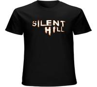 Silent Hill T Shirt Silent Hill T-Shirt Beach Oversize Tee Shirt Printed 100 Percent Cotton Men Fun Short Sleeves Tshirt Black S