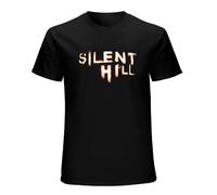 Silent Hill T Shirt Silent Hill T-Shirt Beach Oversize Tee Shirt Printed 100 Percent Cotton Men Fun Short Sleeves Tshirt Black L
