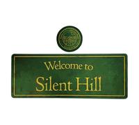 Silent Hill XL - Set tappetino da scrivania e sottobicchiere, grande tappetino antiscivolo da gioco e sottobicchiere per gli appassionati di videogiochi horror