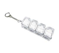 Silent Keyboard Fidget Toy, Portable Backpack Charm with Light, Stress Relief and Focus Tool, Interactive Keypad Spinner for Kids Teens Adults Programmers College Students Collectors Travel Home