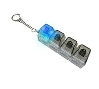 Silent Keyboard Fidget Toy, Portable Backpack Charm with Light, Stress Relief and Focus Tool, Interactive Keypad Spinner for Kids Teens Adults Programmers College Students Collectors Travel Home