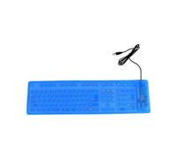 Silent Keys Waterproof Usb Keyboard for Office Use Minimalist Style Blue 50X14X0.8CM Disinfectable 1Pack