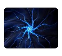 Silent Monsters Tappetino Mouse 24 x 20 cm piccolo, Fulmine, Bordo tagliato al laser, Durevoli, antiscivolo e silenzioso, gioco, ufficio, casa, lavabile, arrotolabile, Tappetini per il Gaming Mousepad