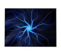 Silent Monsters Tappetino Mouse 24 x 20 cm piccolo, Fulmine, con Bordo Cucito, Durevoli, antiscivolo e silenzioso, gioco, ufficio, casa, lavabile, arrotolabile, Tappetini per il Gaming Mousepad