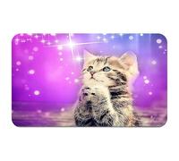 Silent Monsters Tappetino Mouse 24 x 20 cm piccolo, Gatto, Bordo tagliato al laser, Durevoli, antiscivolo e silenzioso, gioco, ufficio, casa, lavabile, arrotolabile, Tappetini per il Gaming Mousepad