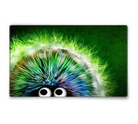 Silent Monsters Tappetino Mouse 24 x 20 cm piccolo, Riccio verde, con Bordo Cucito, Durevoli, antiscivolo e silenzioso, gioco, ufficio, casa, lavabile, arrotolabile, Tappetini per il Gaming Mousepad