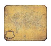 Silent Monsters Tappetino Mouse 36 x 25 cm mappamondo, con Bordo Cucito, Durevoli, antiscivolo e silenzioso, gioco, ufficio, casa, lavabile, arrotolabile, Tappetini per il Gaming Mousepad