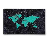 Silent Monsters Tappetino Mouse 36 x 25 cm Mondo verde, con Bordo Cucito, Durevoli, antiscivolo e silenzioso, gioco, ufficio, casa, lavabile, arrotolabile, Tappetini per il Gaming Mousepad