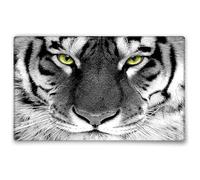 Silent Monsters Tappetino Mouse 36 x 25 cm Tigre, con Bordo Cucito, Durevoli, antiscivolo e silenzioso, gioco, ufficio, casa, lavabile, arrotolabile, Tappetini per il Gaming Mousepad