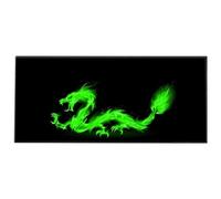 Silent Monsters Tappetino Mouse XXL 90 x 40 cm, Grande, Dragone verde, con Bordo Cucito, Durevoli, antiscivolo e silenzioso, gioco ufficio casa lavabile, arrotolabile, Tappetini per il Gaming Mousepad