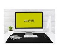 Silent Monsters Tappetino Mouse XXL 90 x 60 cm, Grande, nero, con Bordo Cucito, Durevoli, antiscivolo e silenzioso, gioco, ufficio, casa, lavabile, arrotolabile, Tappetini per il Gaming Mousepad