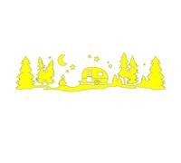 Silent Mountain Wilderness Solitary Car Mountain Graphic Decoration Decalcomania in vinile Accessori for la messa a punto dell'auto Adesivi for auto(Yellow,180X45CM)