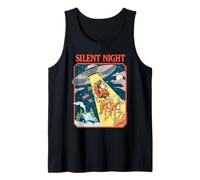 Silent Night Christmas UFO Sarcastic Retro Funny Adult Humor Canotta
