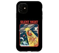Silent Night Christmas UFO Sarcastic Retro Funny Adult Humor Custodia per iPhone 11