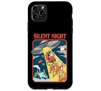 Silent Night Christmas UFO Sarcastic Retro Funny Adult Humor Custodia per iPhone 11 Pro Max