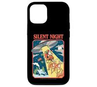 Silent Night Christmas UFO Sarcastic Retro Funny Adult Humor Custodia per iPhone 12/12 Pro