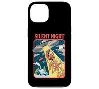Silent Night Christmas UFO Sarcastic Retro Funny Adult Humor Custodia per iPhone 13