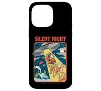 Silent Night Christmas UFO Sarcastic Retro Funny Adult Humor Custodia per iPhone 14 Pro Max