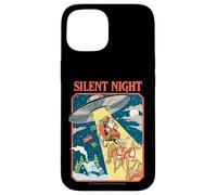 Silent Night Christmas UFO Sarcastic Retro Funny Adult Humor Custodia per iPhone 15