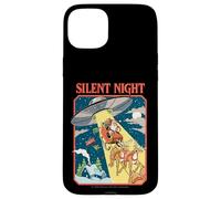 Silent Night Christmas UFO Sarcastic Retro Funny Adult Humor Custodia per iPhone 15 Plus