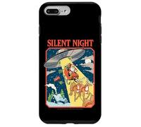 Silent Night Christmas UFO Sarcastic Retro Funny Adult Humor Custodia per iPhone 7 Plus/8 Plus