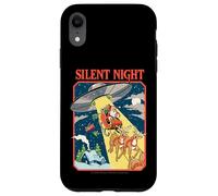 Silent Night Christmas UFO Sarcastic Retro Funny Adult Humor Custodia per iPhone XR