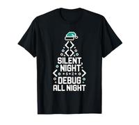 Silent Night Debug Tutta la Notte - Nerd Xmas Maglietta