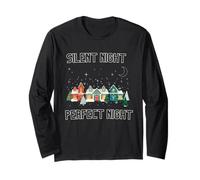 Silent Night Perfect Night. Accogliente Camicia Natalizia introverso Maglia a Manica