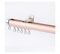 Silent Rose Gold - Sistema di binari per tende da 4 m, per montaggio a soffitto/parete, con pulegge, staffe e tappi terminali per divisorio in soggiorno, camera da letto, doccia, armadio