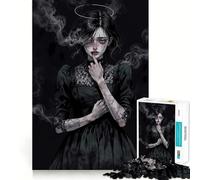 Silent Secrets︰ Ritratto dell'Angelo Oscuro Puzzle da 1000 pezzi per adolescenti Gioco di logica Leggero Rilassante Taglio preciso Regalo classico 38x26cm