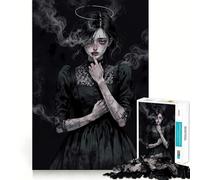 Silent Secrets︰ Ritratto dell'Angelo Oscuro Puzzle da 1000 pezzi per adulti Gioco di logica Divertimento silenzioso Taglio preciso Regalo speciale 50x75cm