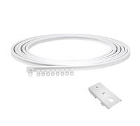 Silent Sliding ain Track System - Flessibile montaggio a soffitto e parete - L U S-S divisorio per soggiorno camera da letto bagno - 3 m - bianco