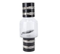Silent Sump Pump Check Valve | Spring Loaded Flapper Eliminates Water Hammer Noise | Clear Valve for Water Flow Monitoring | Leakproof ABS Construction (L)