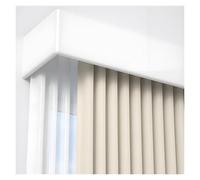 Silent Track - Binario da parete da soffitto in alluminio bianco, 520 cm, con doppio binario nascosto e rulli senza rumore per una scorrevolezza
