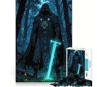 Silent Warden of The Enchanted Dark Puzzle da 1000 pezzi per adolescenti Puzzle solido Logic Giocattolo Calmo Divertimento Taglio di precisione Articolo di Babbo Natale Desiderio 38x26cm