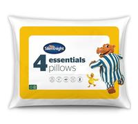 Silentnight Cuscino Collezione Essentials, Microfibra, Bianco, Una Piazza, 4 Count (Pack of 1), 4 unità