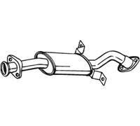 Silenziatore 177-257 BOSAL per MITSUBISHI PAJERO II