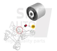 Silenziatore asse motore posteriore per BMW 1 E81 E87 E88 E82 F20 F21