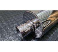 SILENZIATORE AUTO TONDO UNIVERSALE CENTRALE ACCIAIO INOX DIAMETRO Ø 50 MM L. 420