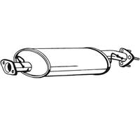 SILENZIATORE CENTRALE BOSAL 211-083 WCE104640 PER LAND ROVER DISCOVERY II