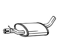 Bosal Silenziatore centrale 233-567 per VW Tiguan 1.4 TSI e Audi Q3 2.0 TDI