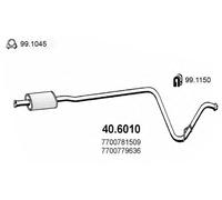 SILENZIATORE CENTRALE MARMITTA RENAULT SUPER 5 1.4 87- 44KW 60CV