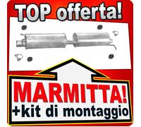 Silenziatore Centrale per FORD TRANSIT 2.0 DI 75/85 PS 2000-2006 Marmitta