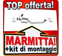 Silenziatore Centrale per MITSUBISHI PAJERO PININ 2.0D 129CV LWB 00-07 Marmitta