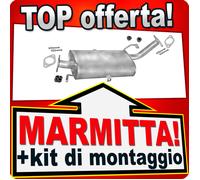 Silenziatore Centrale per NISSAN PATROL 2.8 GR IV TD 116CV SWB - corto Marmitta