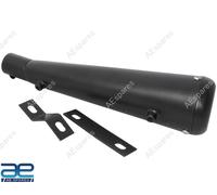 Silenziatore corto nero per Royal Enfield Classic Electra Tbird 350 500 UCE N...